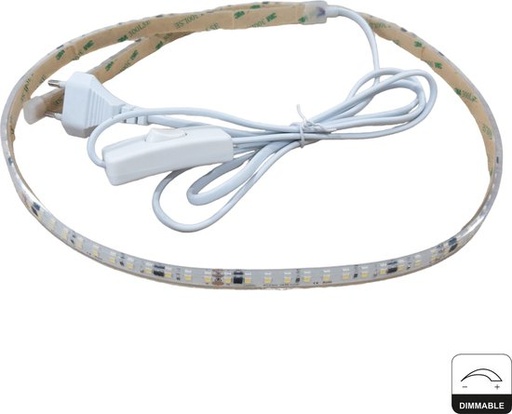 [LDL107116] 107116-1m LED Strip with Connector 220V 16W/m, 100lm/W, Dimmable,Size 10cm Cool White 6000K-LDL