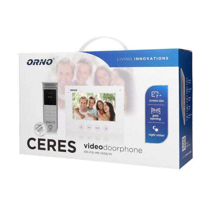 [ORNOR-VID-ME-1056/W] 140010-Single family videodoorphone CERES, 7˝ Equipped with a numeric keypad-ORN