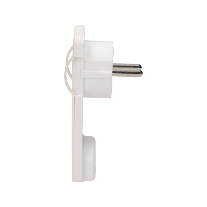 [ORNOR-AE-1311/W] 140092-Flat plug with handle, white 230V / 50 Hz; 16A; equipped with grips, easy mounting; colour: white-ORN
